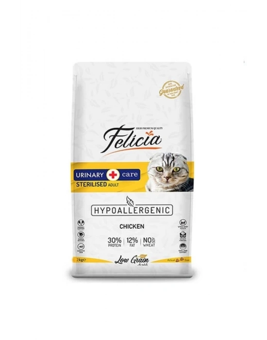 Felicia Düşük Tahıllı Hipoalerjenik Tavuklu Kısırlaştırılmış Kedi Maması 2 Kg