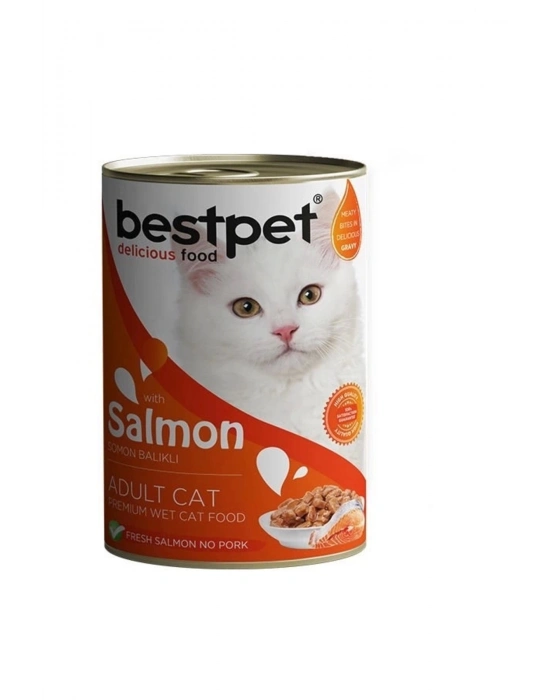 Bestpet Somonlu Jöleli Yetişkin Konserve Kedi Maması 400 Gr