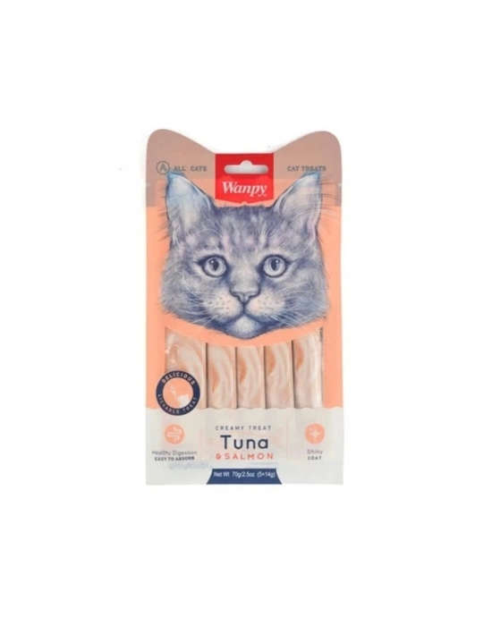 Wanpy Ton Balıklı Ve Somonlu Krema Kedi Ödülü 25X14 Gr