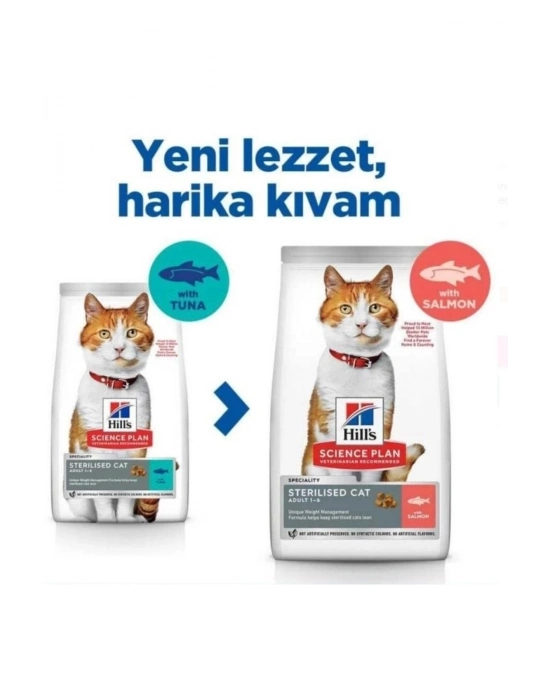 Hills Somonlu Kısırlaştırılmış Yetişkin Kedi Maması 8+2 Kg Hediyeli