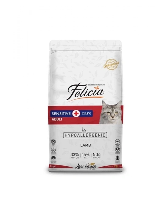 Felicia Düşük Tahıllı Hipoalerjenik Kuzu Etli Yetişkin Kedi Maması 2 Kg