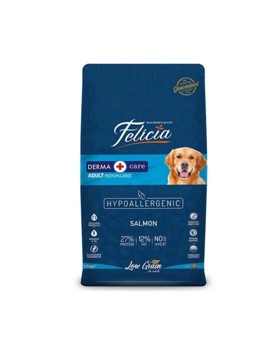 Felicia Düşük Tahıllı Hipoalerjenik Somonlu Orta Ve Büyük Irk Yetişkin Köpek Maması 15 Kg