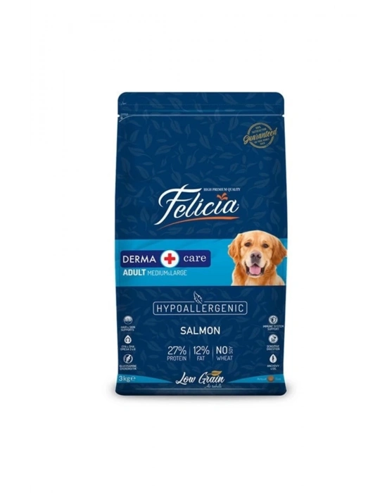 Felicia Düşük Tahıllı Hipoalerjenik Somonlu Orta Ve Büyük Irk Yetişkin Köpek Maması 3 Kg
