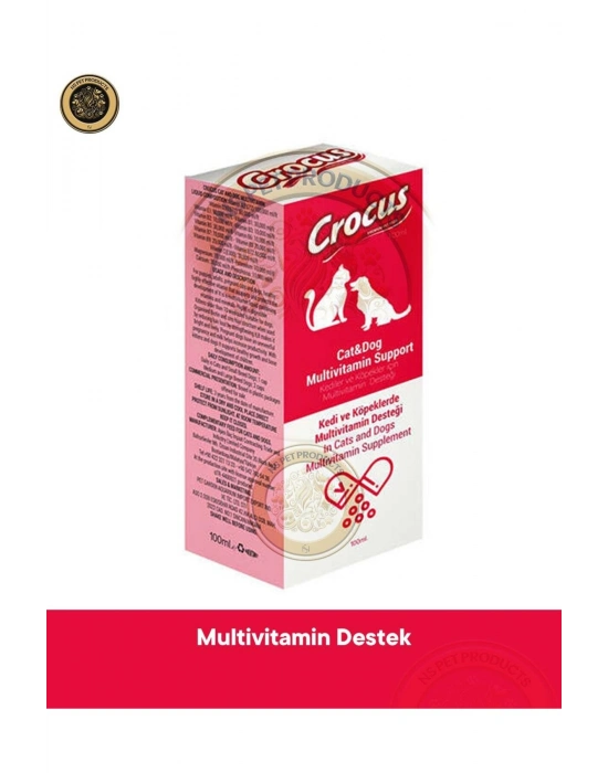 Crocus Kedi Ve Köpek Sıvı Multivitamin Destek 100 Ml