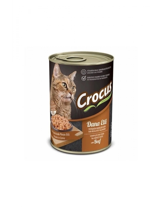 Crocus Dana Etli Yetişkin Kedi Yaş Maması 400 Gr