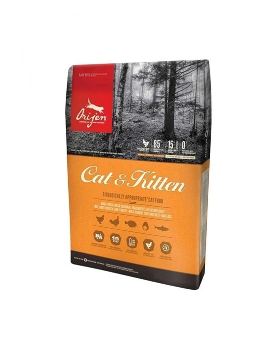 Orijen Kitten Tahılsız Tavuklu Yavru Ve Yetişkin Kedi Maması 17 Kg