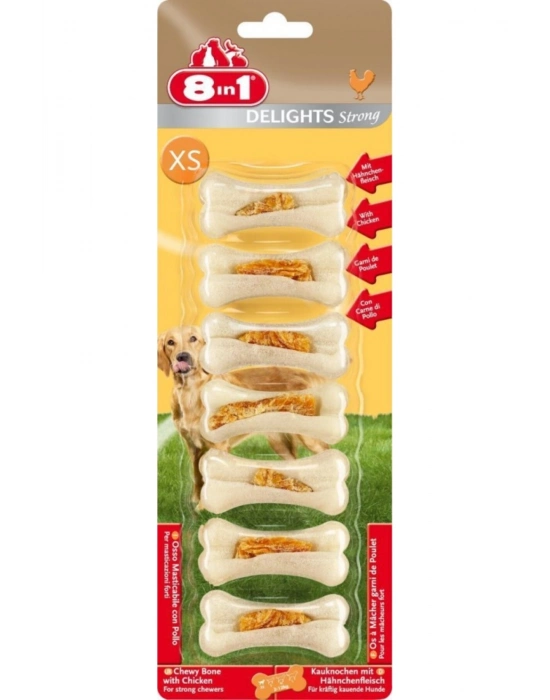8 In 1 Delights Tavuklu Köpek Ödül Kemiği Xsmall 7X40 Gr