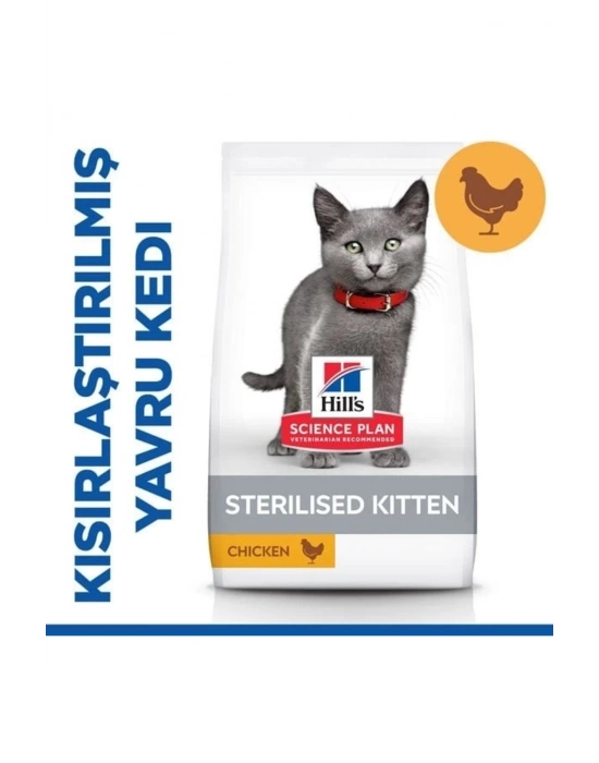 Hills Sterilised Kitten Tavuklu Kısırlaştırılmış Yavru Kedi Maması 1.5 Kg