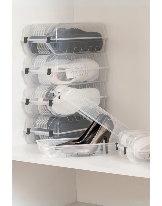 6’lı Ayakkabı Kutusu Bayan & Ayakkabılık Organizeri 20x37x13 cm