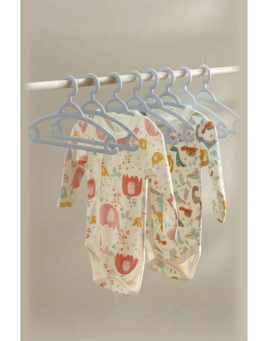 6’lı Bebek Askısı & Bebek Gardırop Askısı Gri Set