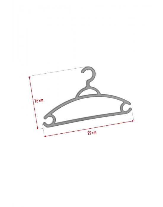 6’lı Bebek Askısı & Bebek Gardırop Askısı Gri Set