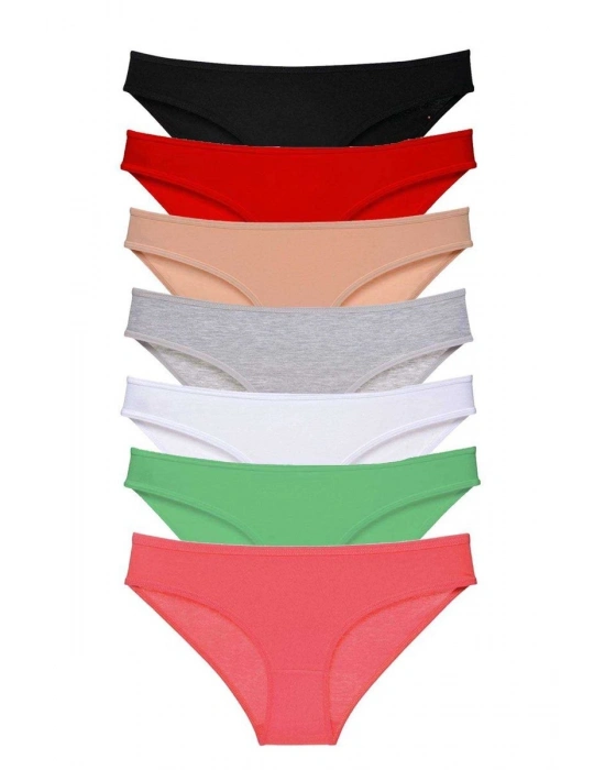 7 adet Süper Eko Set Likralı Kadın Slip Külot Set 3