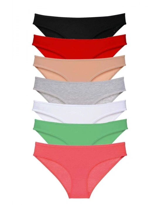 7 adet Süper Eko Set Likralı Kadın Slip Külot Set 3