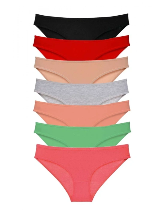 7 adet Süper Eko Set Likralı Kadın Slip Külot Set 4