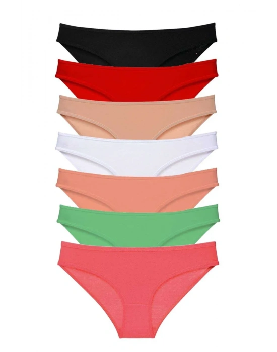 7 adet Süper Eko Set Likralı Kadın Slip Külot Set 5