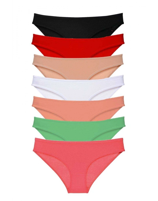 7 adet Süper Eko Set Likralı Kadın Slip Külot Set 5