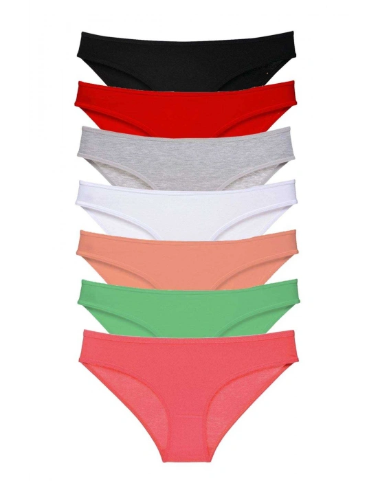 7 adet Süper Eko Set Likralı Kadın Slip Külot Set 6