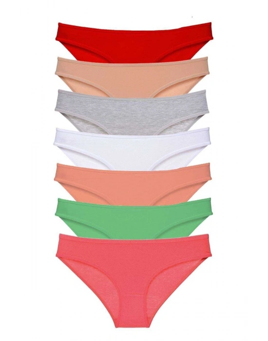 7 adet Süper Eko Set Likralı Kadın Slip Külot Set 8
