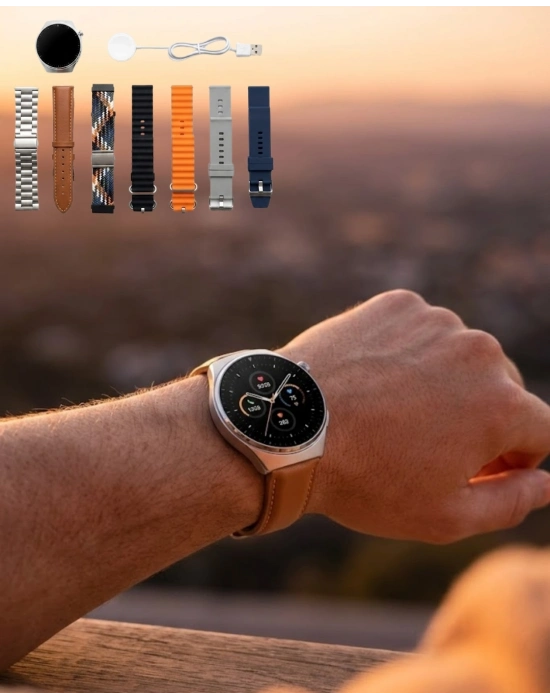 7 Kordonlu Akıllı Saat Bluetooth Arama Bildirim ve Spor Takip Özellikli