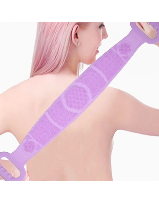 70 Cm Çift Taraflı Sırt Kesesi -silikon Duş Kesesi - Peeling Banyo Kesesi