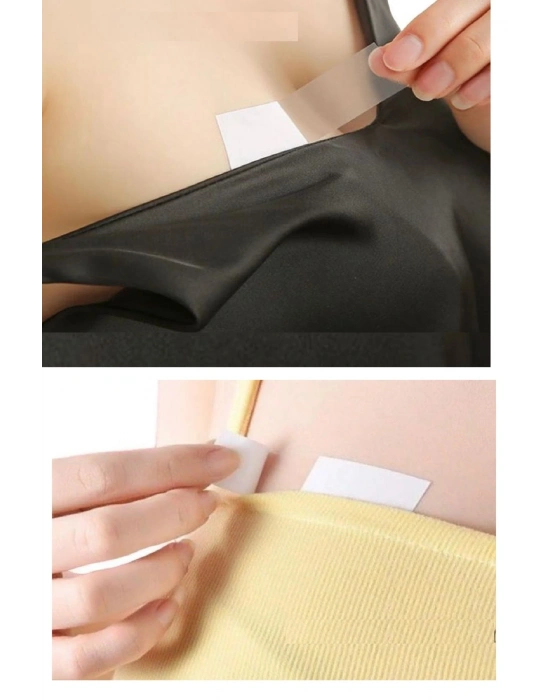 72 Adet Çift Taraflı Transparan Dekolte Kapatıcı Yapışkan  Paça Boyu Düzeltici -askılı Elbise Bandı