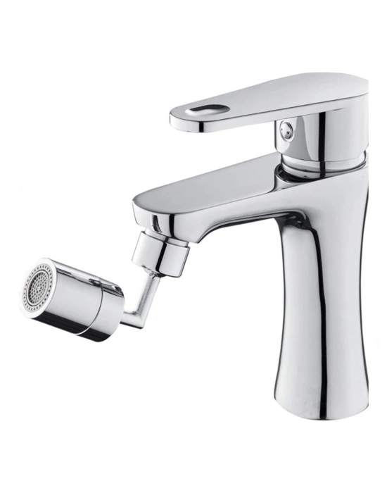 ®   720 Derece Dönebilen 4 Filtreli Tüm Musluk Tipleri İle Uyumlu Montaj Aparatlı Musluk Başlık