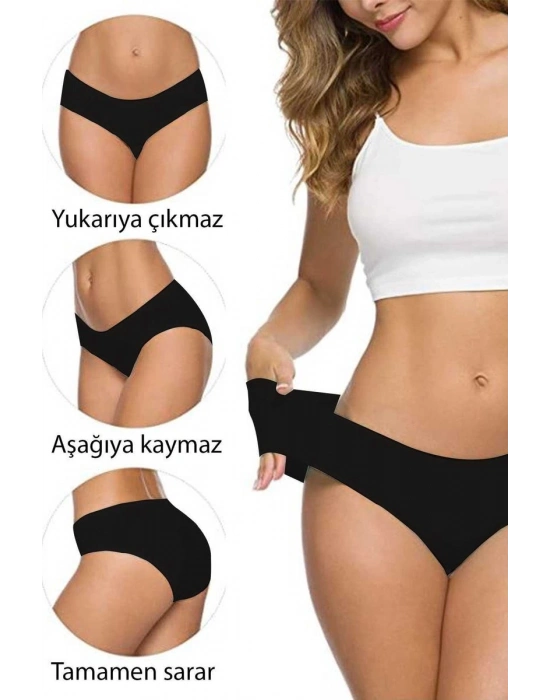 8 Adet Kadın Dikişsiz Lazer Kesim Esnek İz yapmayan Külot S7