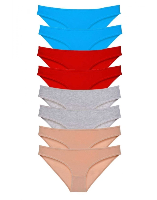 8 adet Süper Eko Set Likralı Kadın Slip Külot 534