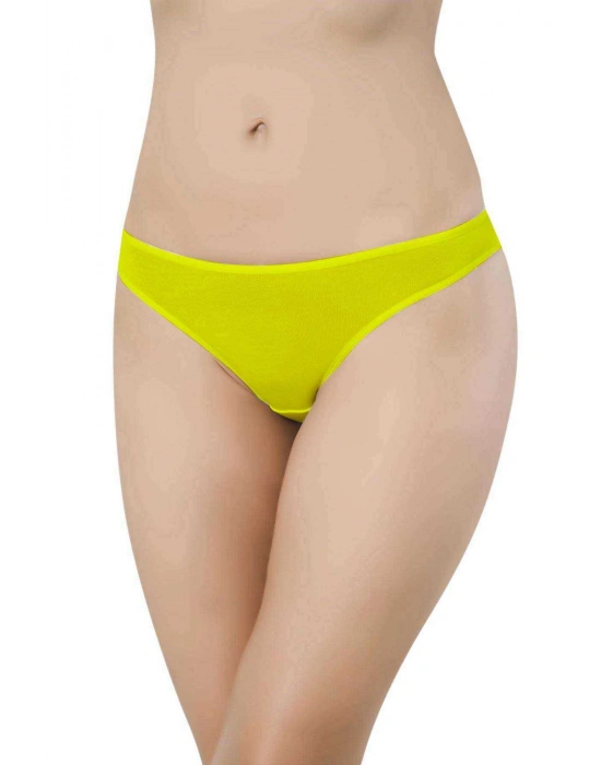 8 adet Süper Eko Set Likralı Kadın Slip Külot Sarı Fuşya