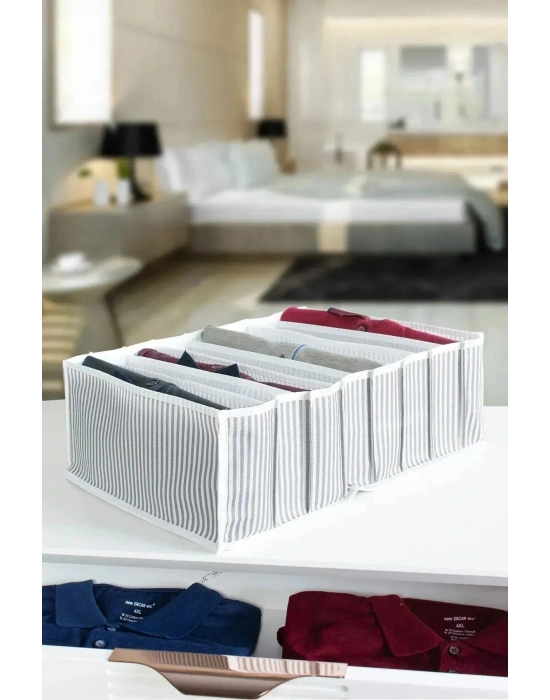8 Bölmeli  Xl Pratik Bölmeli Çekmece Düzenleyici Organizer(iç Çamaşırı Kravat Çorap Düzenleyici)