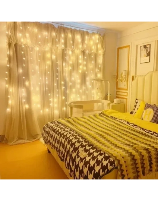 8 Fonksiyonlu Uzaktan Kumandalı Günışığı Perde Peri Led