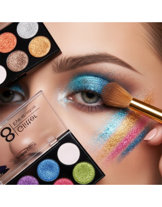 8 Renk Glitter Far Paleti - 2li Set