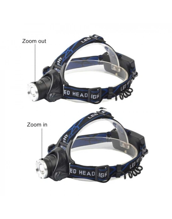 800 Lümen Tx6 Şarjlı Zoomlu Kafa Feneri Wt-120