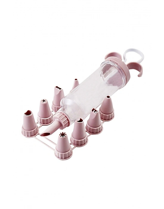 9 Başlıklı Pasta Süsleme Krema Pompası Dekoratif Kek Krema Pompası