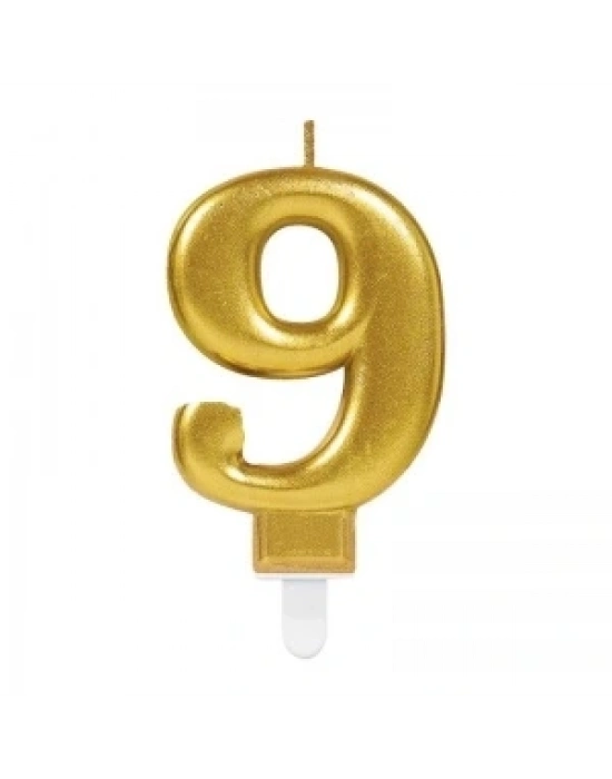 9 Rakam Mum Gold Renk