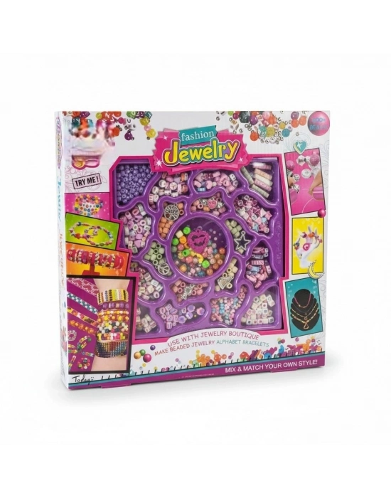 99166 HOBİ SETİ BONCUK TAKI TASARIMI HARFLİ