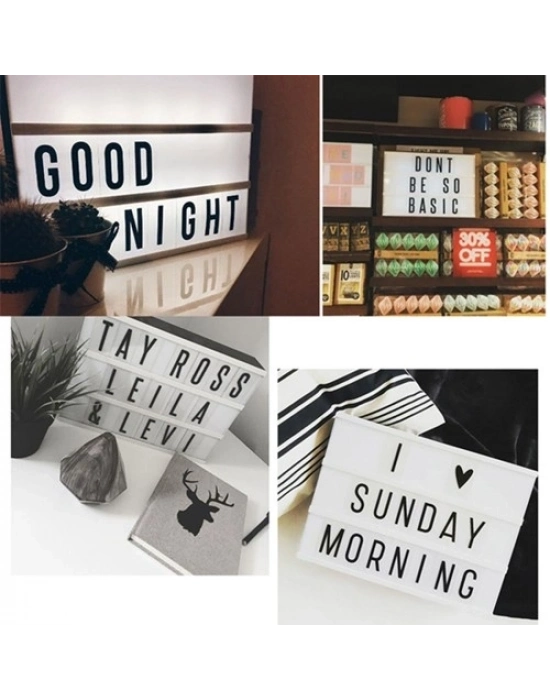 A4 Boyutunda Led Işıklı Yazı Panosu Lightbox