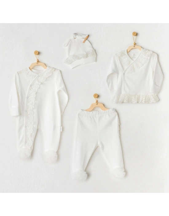 AC25312 Tüllü 4Lü Hastane Çıkışı Ekru