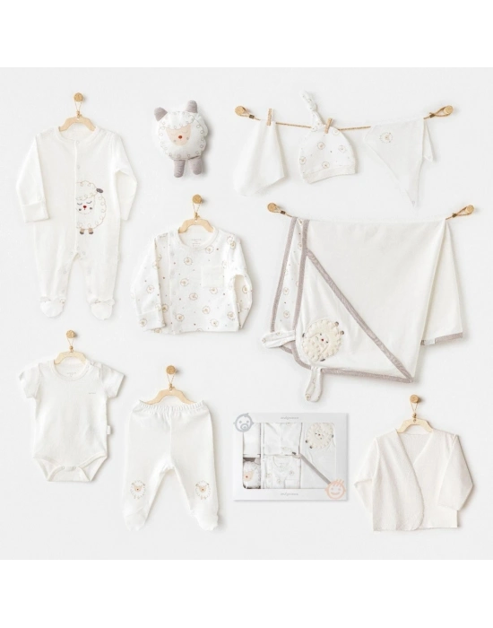 AC25561 Newborn Set Tinny Ships 10Lu Hastane Çıkışı Ekru
