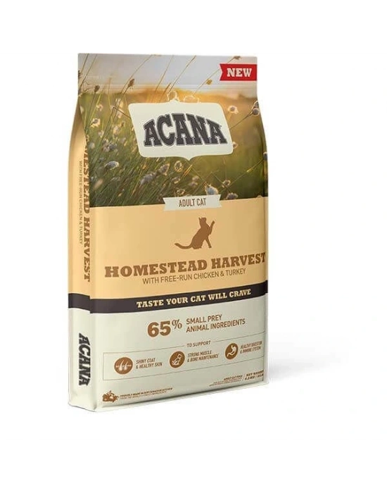 Acana Homestead Harvest Tavuklu ve Hindili Yetişkin Kedi Maması 4.5 Kg