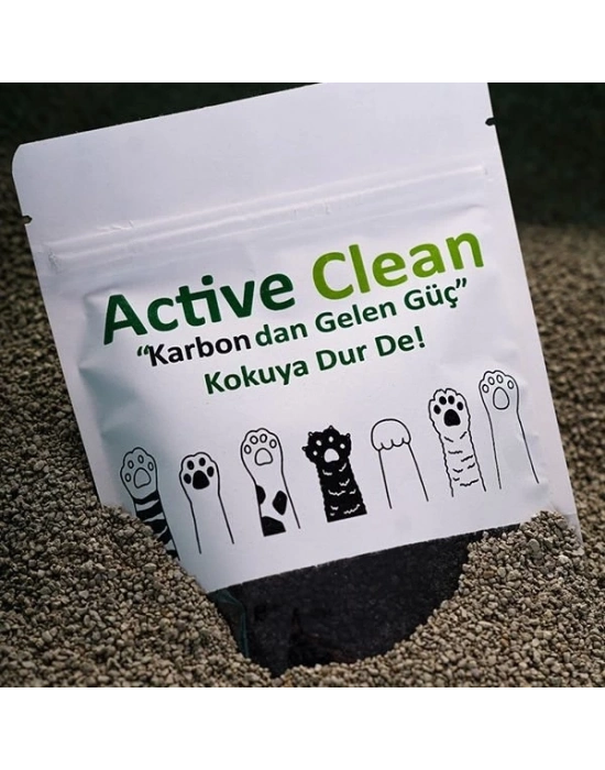 Active Clean Hindistan Cevizli Organik Kedi Kumu Koku Giderici 25 Gr