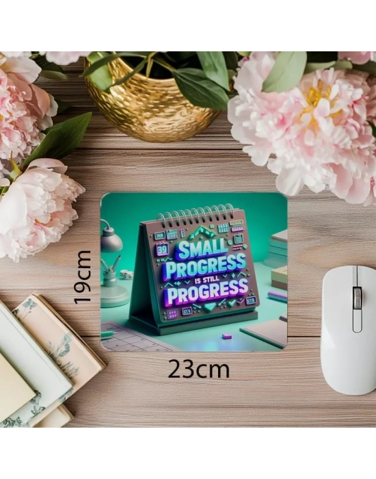 Adım Adım Başarı Temalı Mousepad - 19x23 cm 2 mm Dikdörtgen İthal Baskılı Mouse Pad