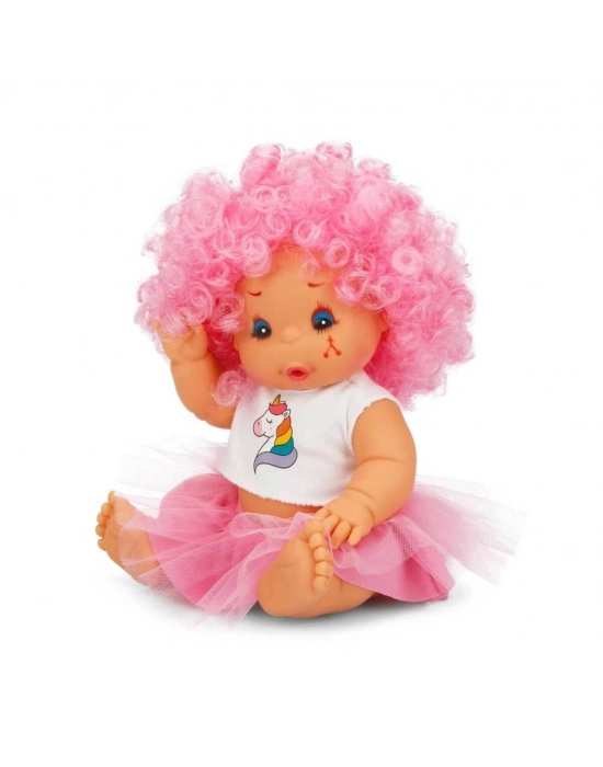 Afro Kıvırcık Renkli Saçlı Bebek