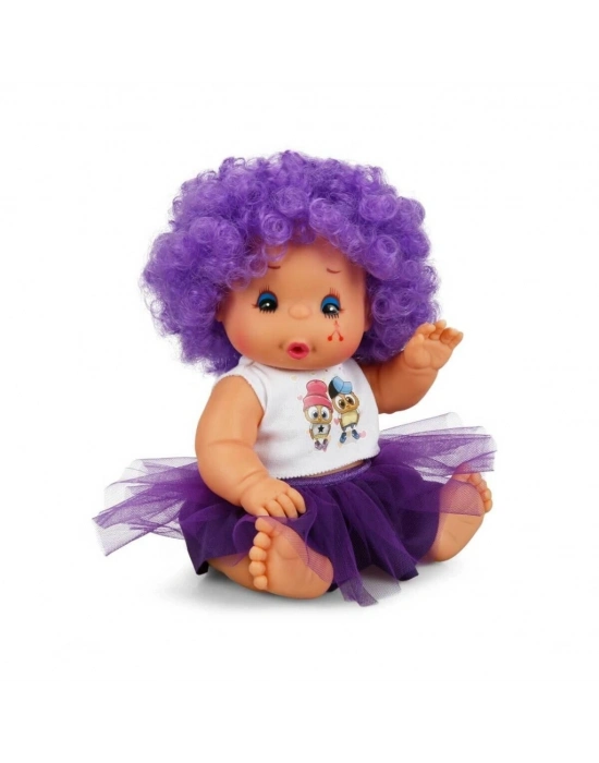 Afro Kıvırcık Renkli Saçlı Bebek