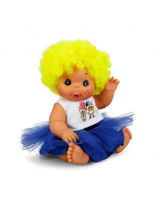 Afro Kıvırcık Renkli Saçlı Bebek