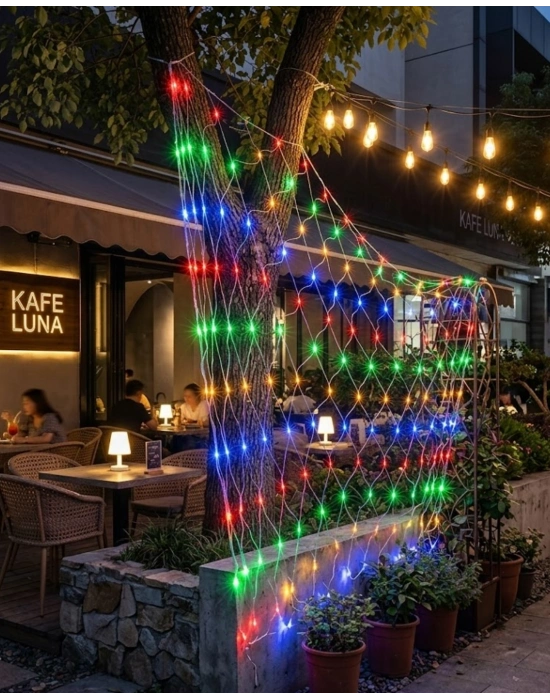 Ağ Şeklinde LED File Işık Dekoratif Ortam Aydınlatma Bahçe Balkon Süsü