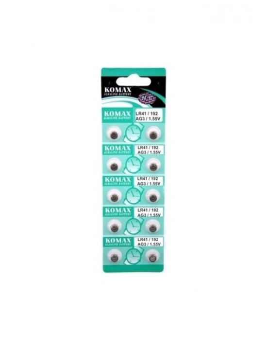 Ag3 Saat Pili - Düğme Pil 10lu Paket Lr41/192 1.55v
