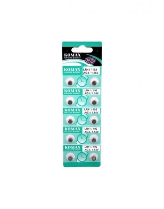 Ag3 Saat Pili - Düğme Pil 10lu Paket Lr41/192 1.55v