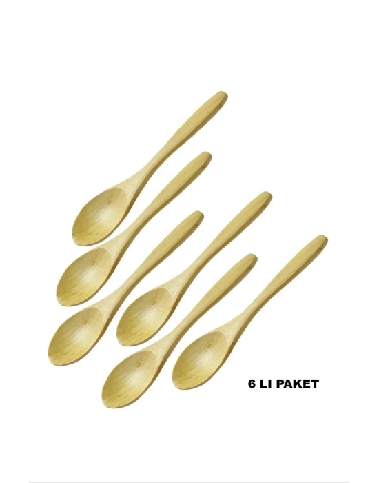 Ağaç Doğal 6lı Mama Kaşık BLS-01-6B