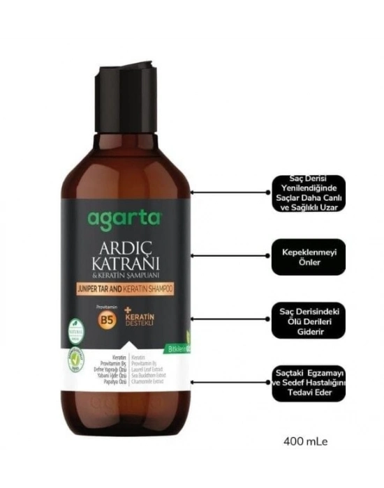 Agarta Ardıç Katranı & Keratin Şampuanı 400 ml